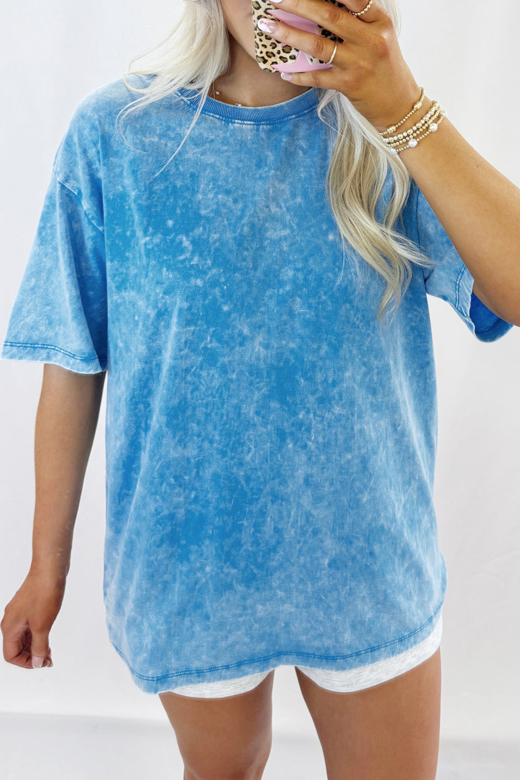 Rose Red Mineral Washed Oversized Tee