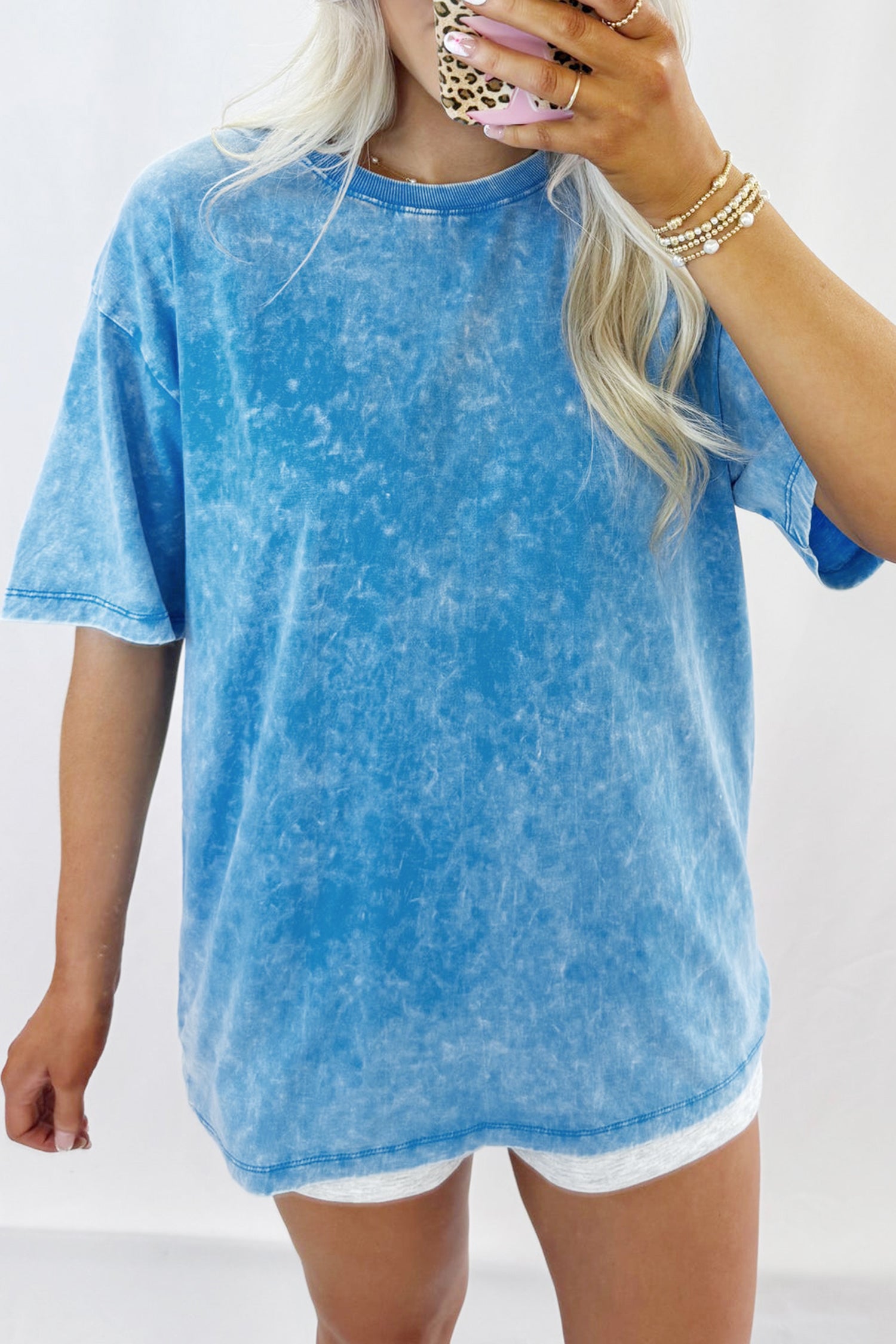 Rose Red Mineral Washed Oversized Tee