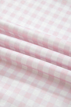 Yellow Plaid Baggy Pullover Drawstring Casual Shorts 2pcs Outfit