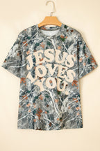 Pink Camo Woodland LOVE LIKE JESUS Casual Tee